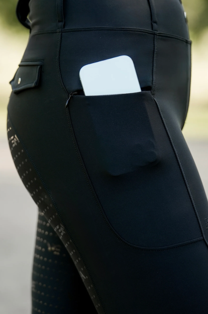 EquiAttire All-inclusive Reitleggings - Schwarz