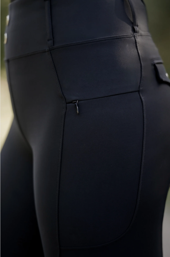 EquiAttire All-inclusive Reitleggings - Schwarz